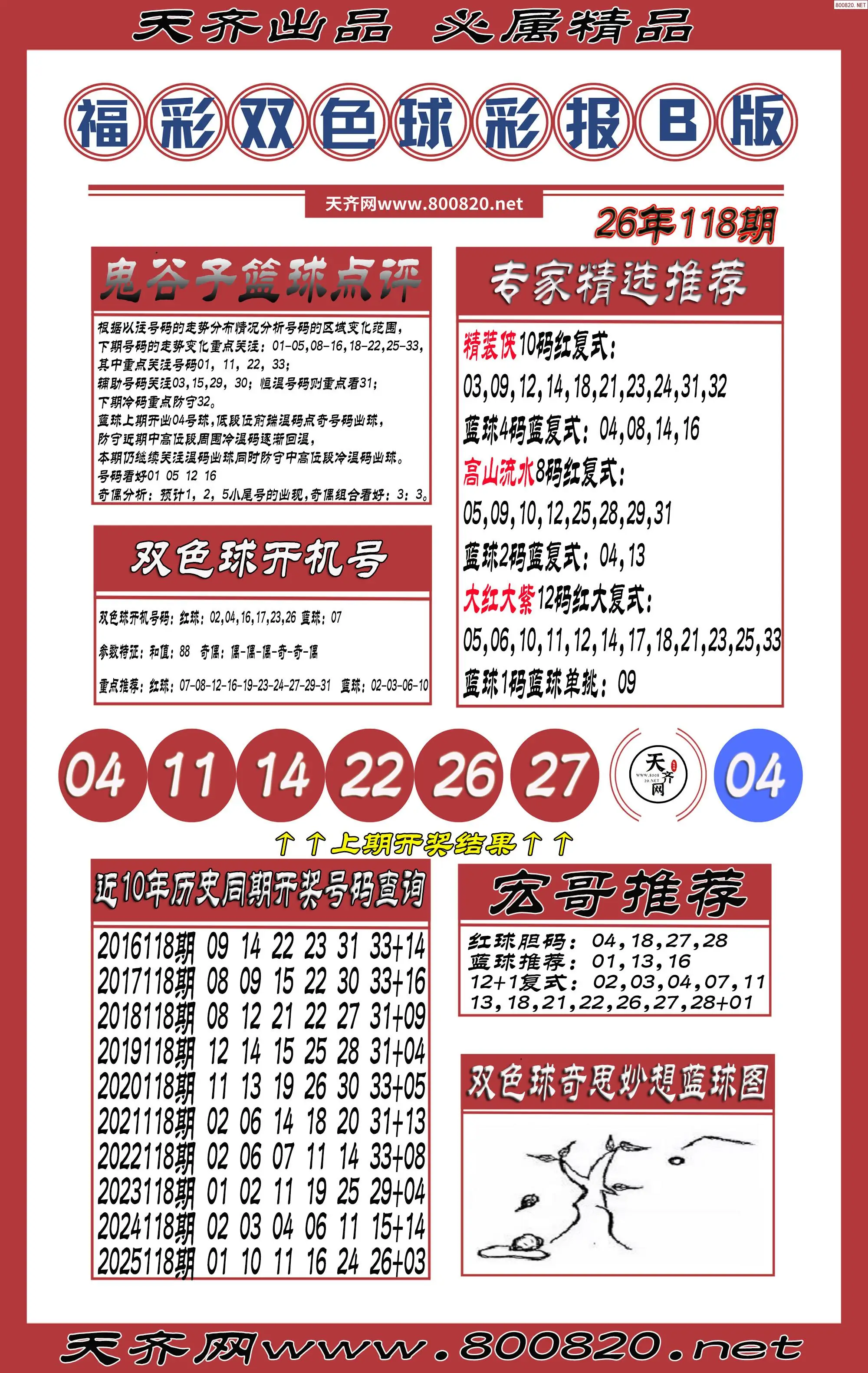 双色球彩报B版